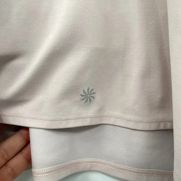 Athleta XL High‎ Neck Cross Back Tank Top Activewear Athletic Blush - Picture 6 of 9